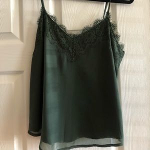 Abercrombie and Fitch Forrest green lace tank